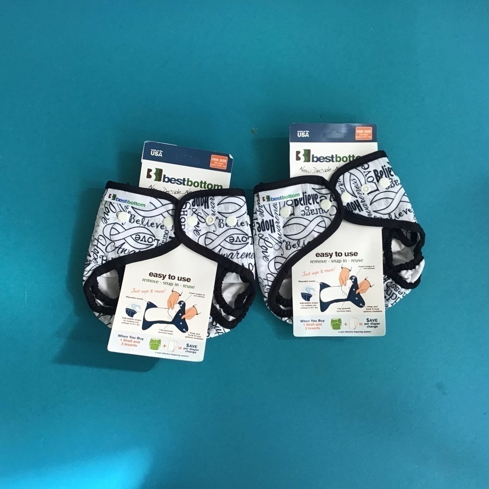Bestbottom bundle of two all in two diaper cover. OS NWT